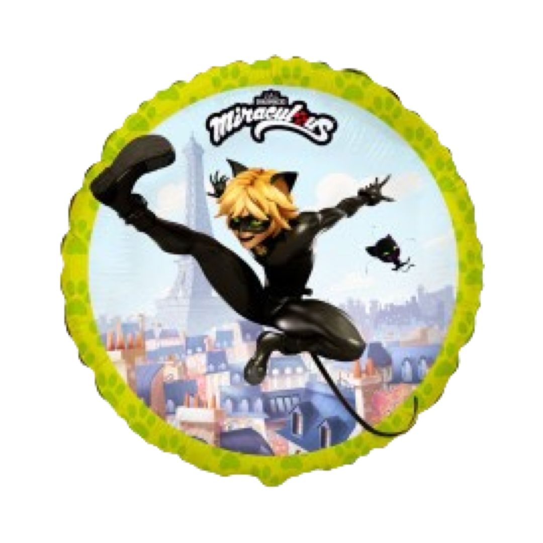 Balon Folie Miraculous Cat Noir, Rocca, 45 cm