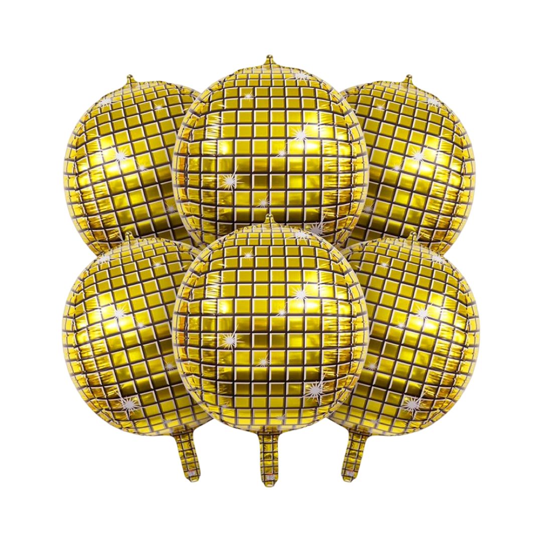 Balon Folie Sfera Disco Auriu, 80 cm