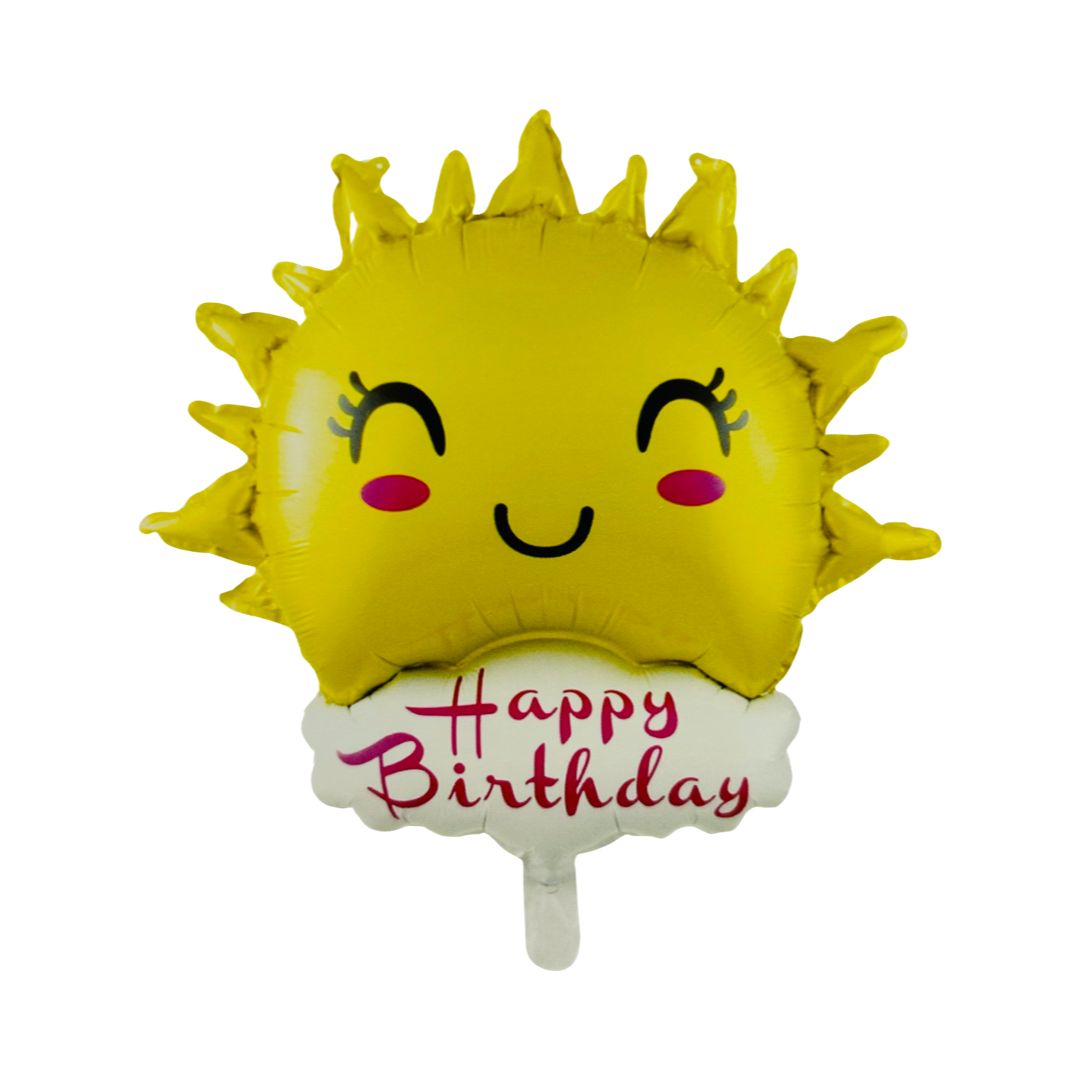 Balon Folie Figurina Soare "Happy Birthday", 67*80 cm