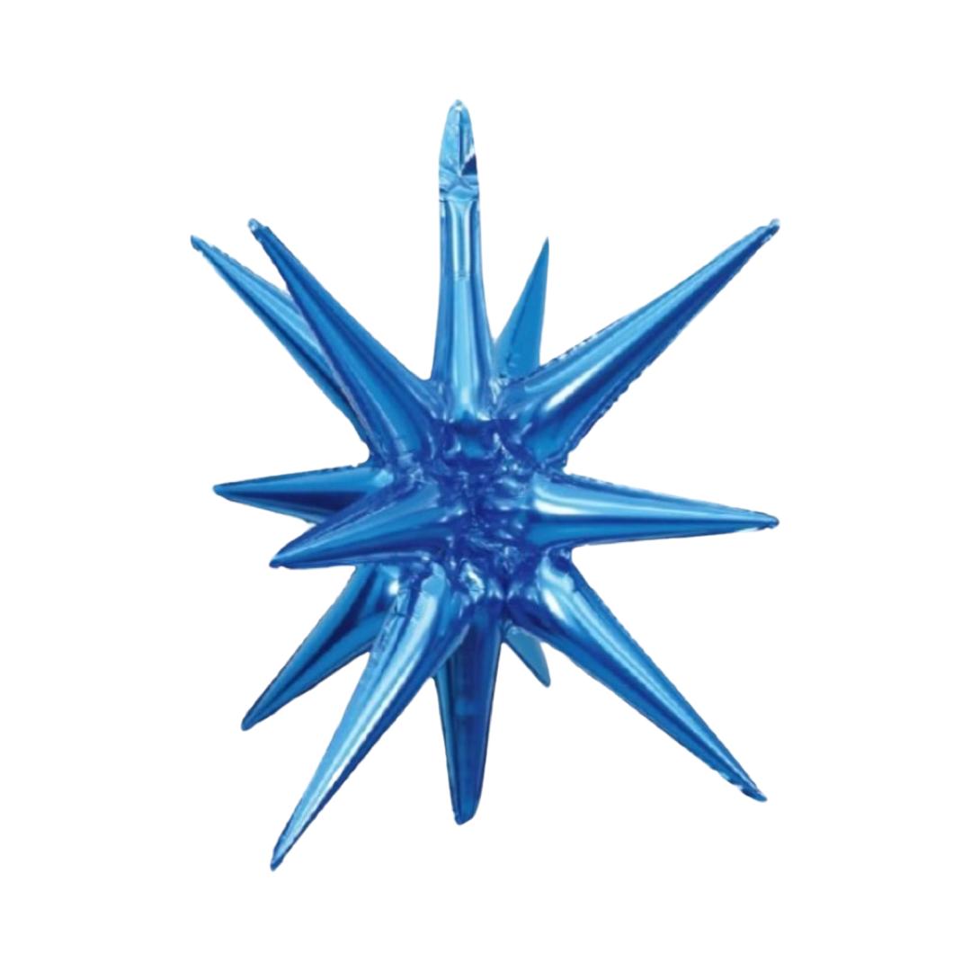 Balon Folie, Stea 3D Exploziva, Albastru, 66 cm