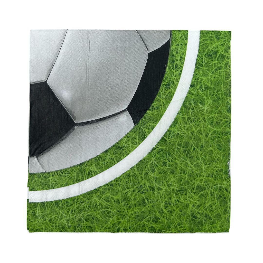 Set 16 buc Servetele Fotbal, 33x33 cm