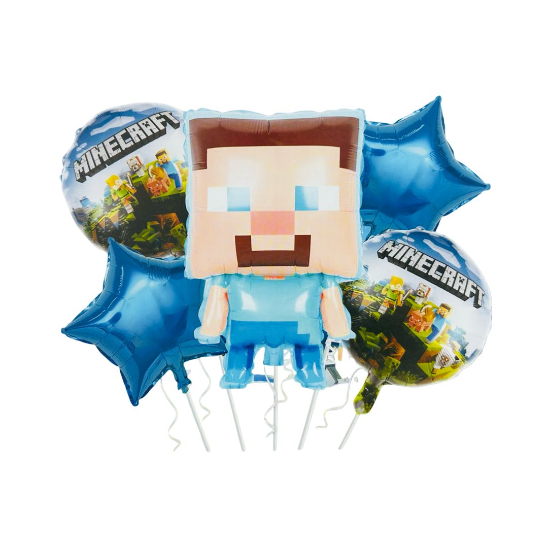 Set 5 Baloane Folie Minecraft