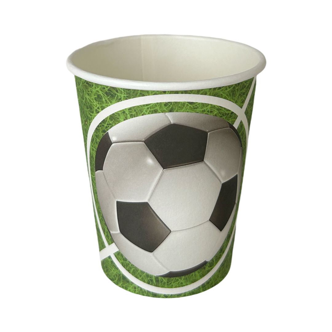 Set 6 buc Pahare Fotbal, dimensiune 250 ml