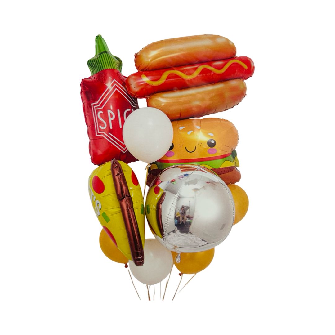 Set Baloane Folie si Latex, Fast Food, 11 Buc.