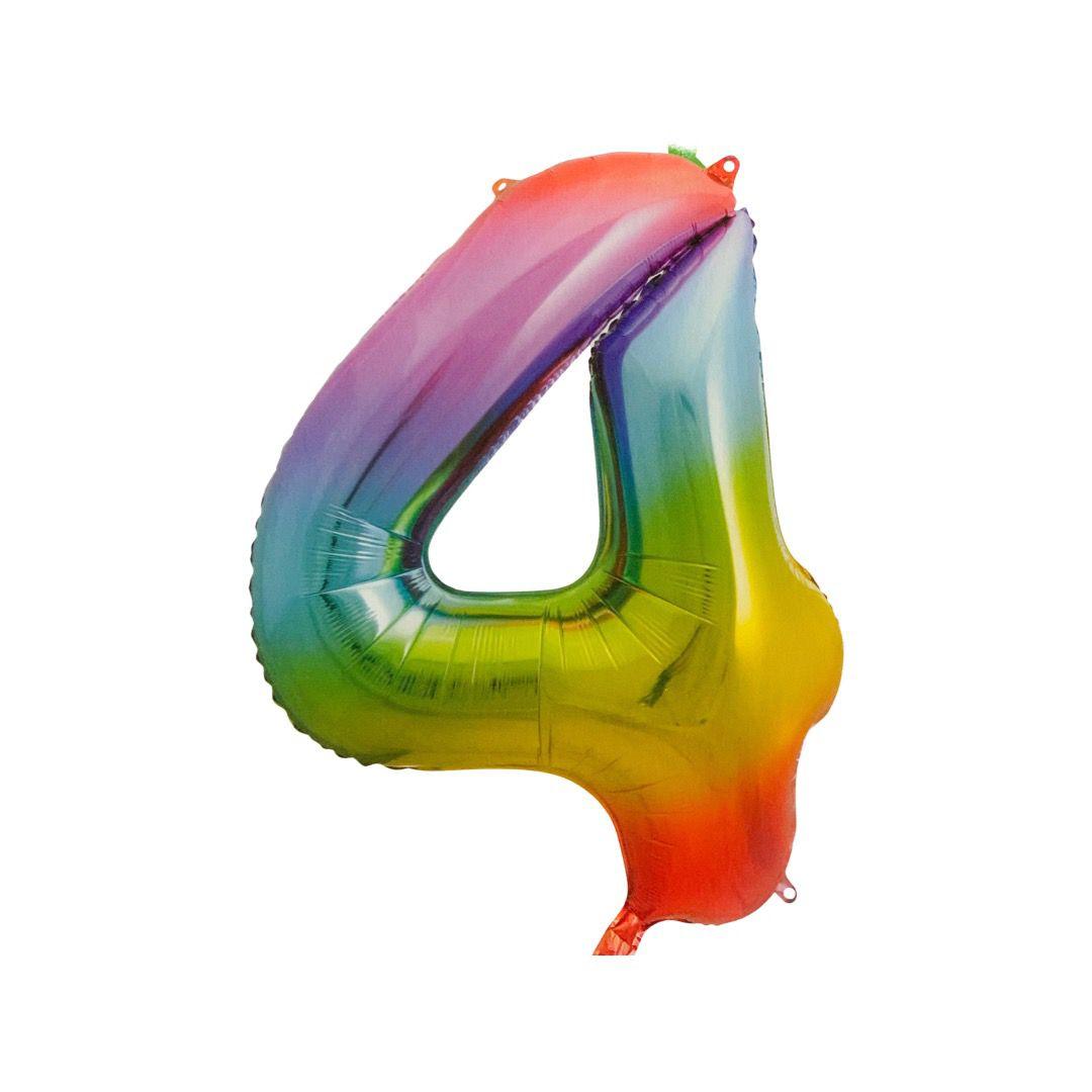 Baloane Folie Degrade Cifra 4 - 100cm - nuria.store.ro