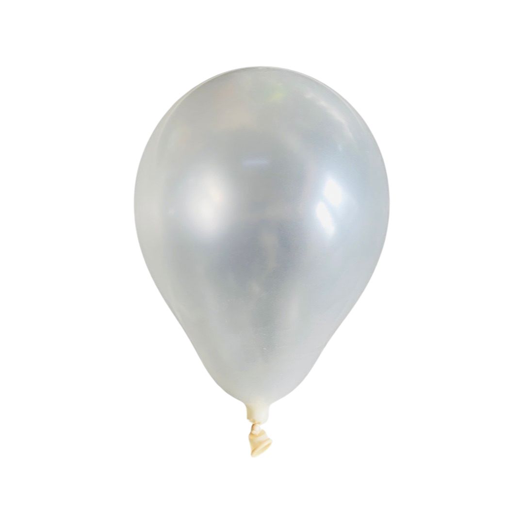 Balon Latex Alb Perlat, cod 458 - 13 cm - Set 100 buc