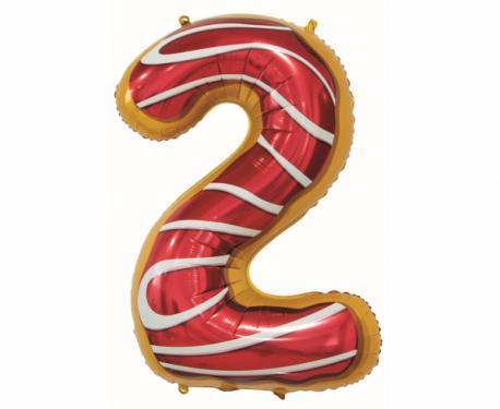 Baloane Folie Donuts Cifra 2 - 100cm - nuria.store.ro
