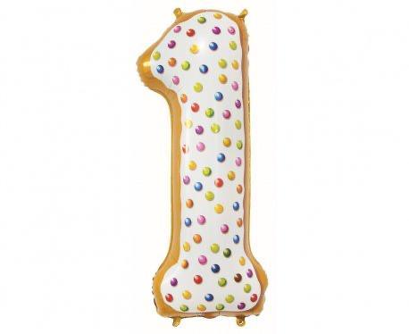 Baloane Folie Donuts Cifra 1 - 100cm - nuria.store.ro