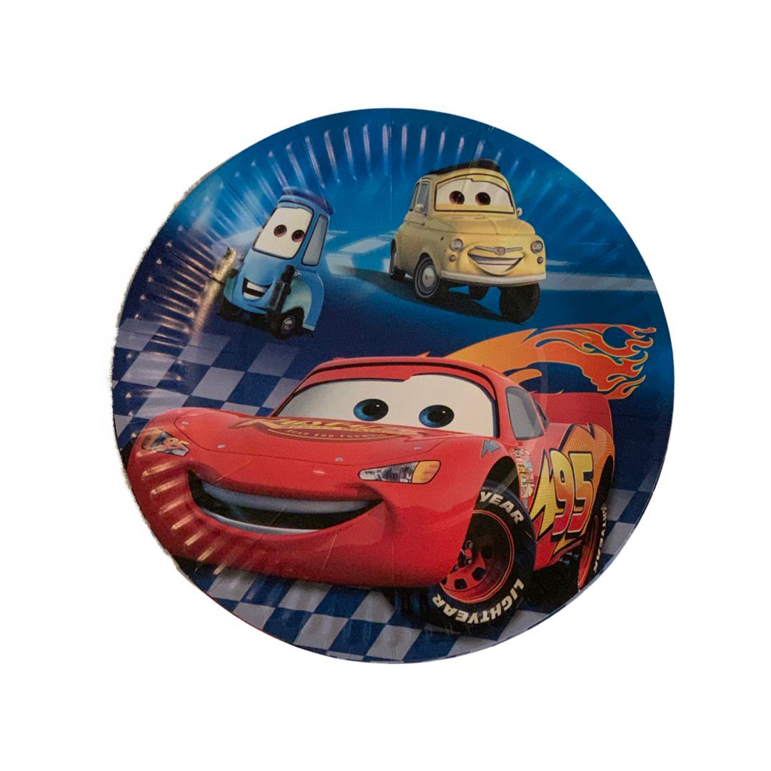 Set 10 Farfurii din Carton, Cars - 18,5 cm - nuria.store.ro