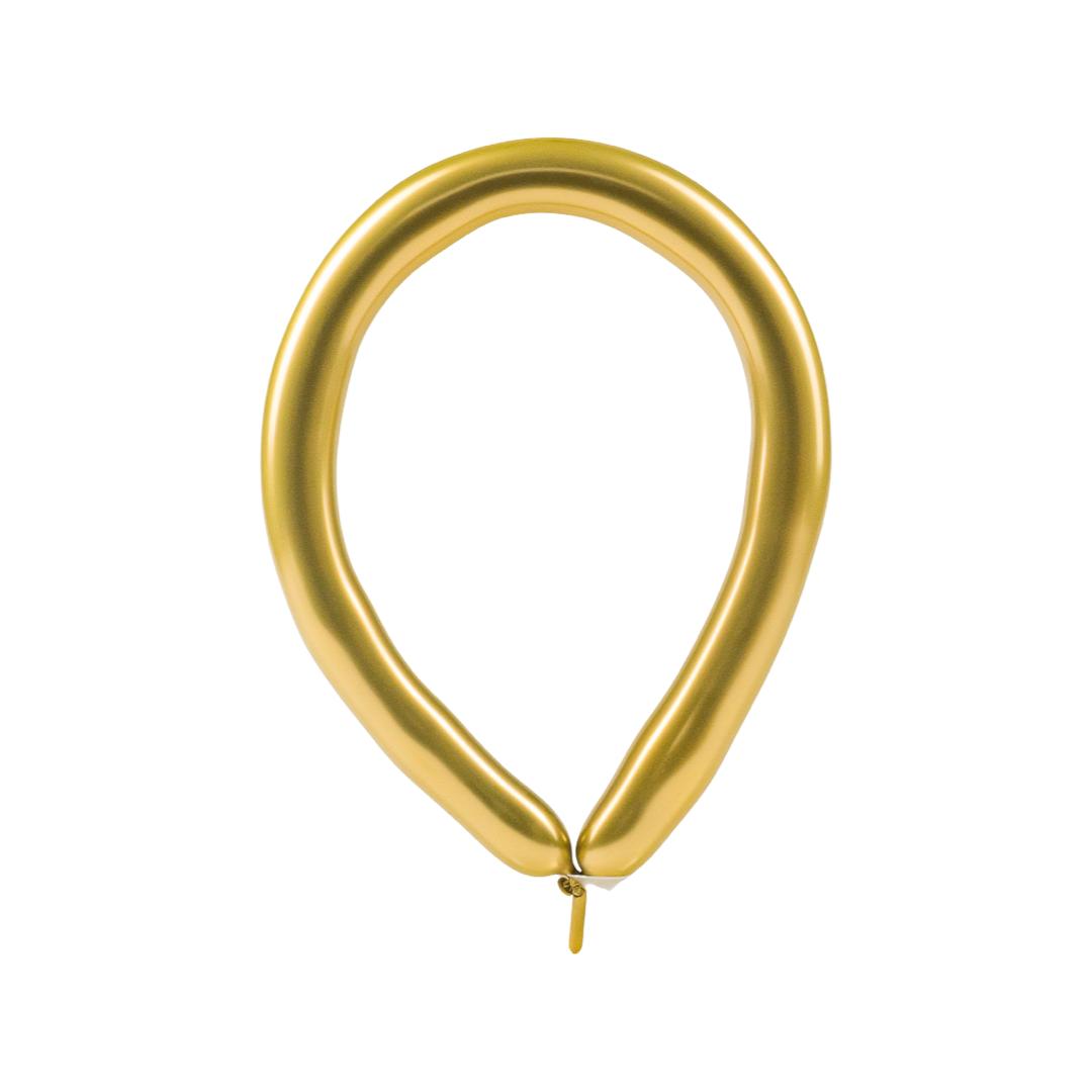 Baloane Latex Modelaj Auriu Cromat, Diametru 4,5 cm, Lungime 125 cm - Set 100 buc.