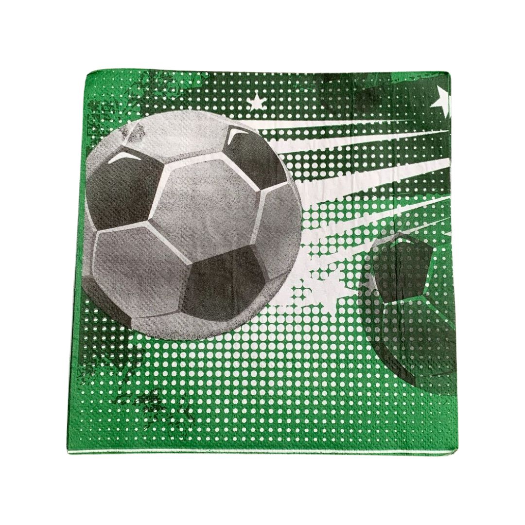 Set 16 Bucati Servetele Minge Fotbal - 33/33 cm - nuria.store.ro