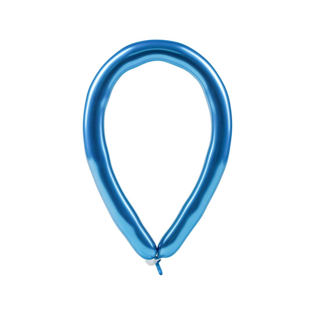 Balon Latex Modelaj Albastru Cromat, 4,5*125 cm - Set 20 buc.