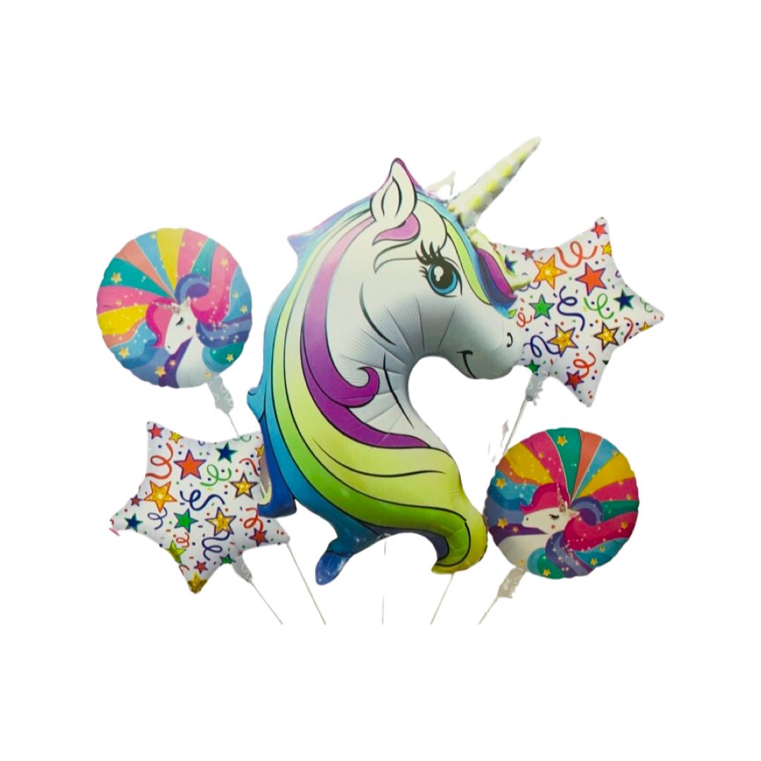 Set 5 Baloane Folie Unicorn - nuria.store.ro