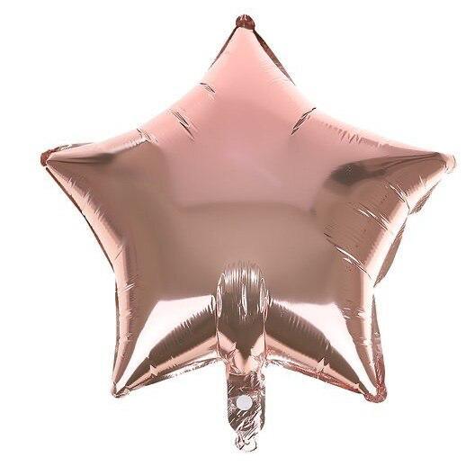 Baloane Folie Forma Stea 5 colturi, Rose Gold - nuria.store.ro