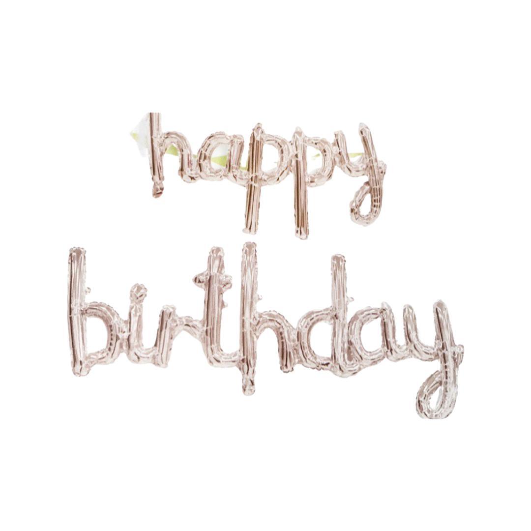 Balon Folie Litere Happy Birthday, Argintiu - nuria.store.ro