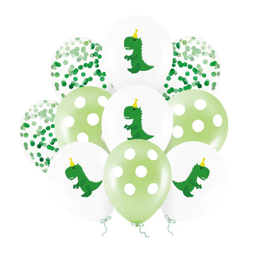 Baloane Latex Dinozauri, 30 cm (12 inch), 10buc 400889
