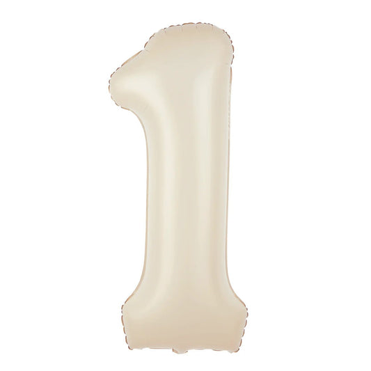 Baloane Folie Cifra 1, Crem - 100 cm (1 m), 141915