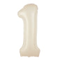 Baloane Folie Cifra 1, Crem - 100 cm (1 m), 141915