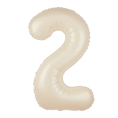 Baloane Folie Cifra 2, Crem - 100 cm (1 m), 141922