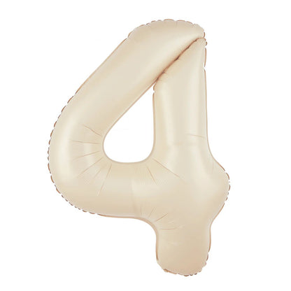Baloane Folie Cifra 4, Crem - 100 cm (1 m), 141946