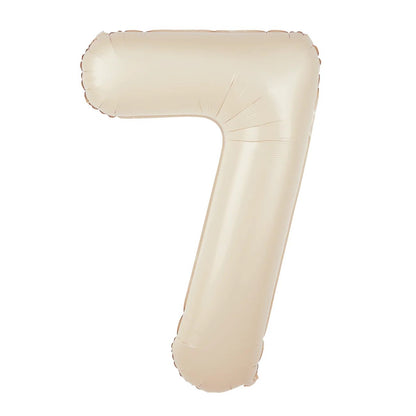 Baloane Folie Cifra 7, Crem - 100 cm (1 m), 141977