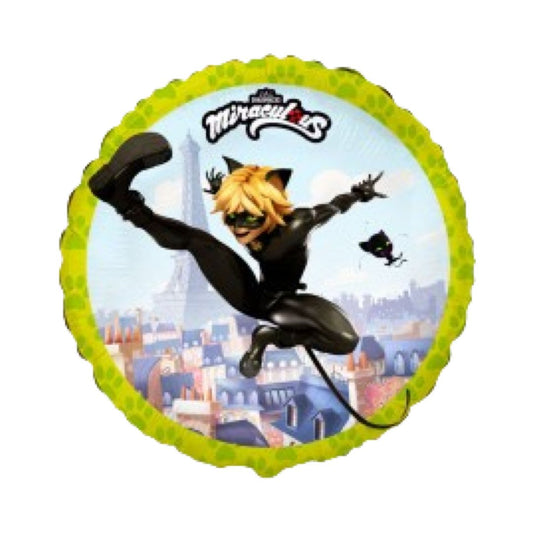 Balon Folie Miraculous Cat Noir, Rocca, 45 cm