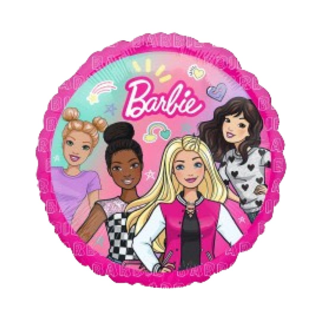 Balon Folie Rotund Mylar Barbie and Friends, Rocca, 45 cm