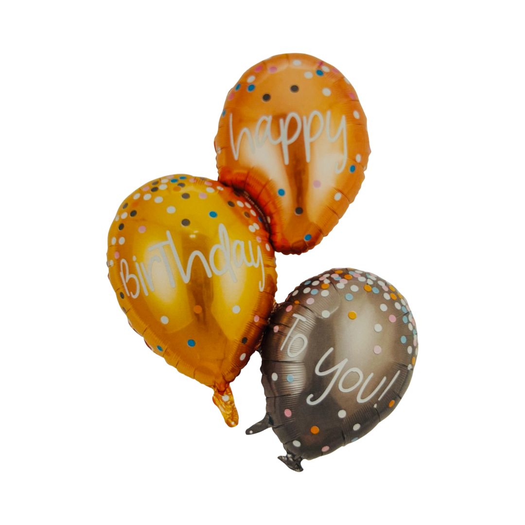Balon Folie, Buchet Baloane "Happy Birthday To You", 110 cm