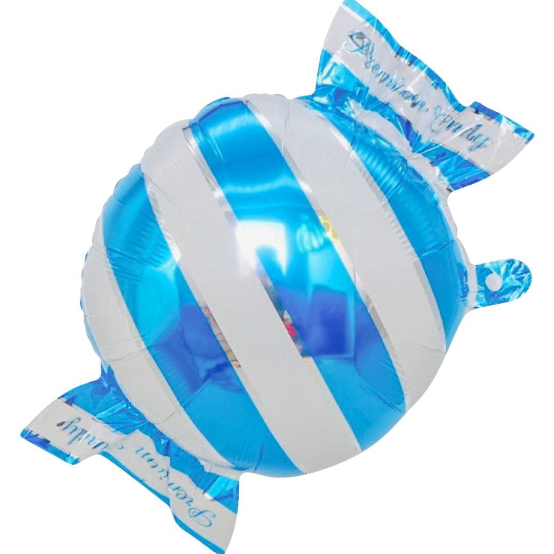 Balon Folie Figurina Bomboana, Albastru Candy , 44*58 cm