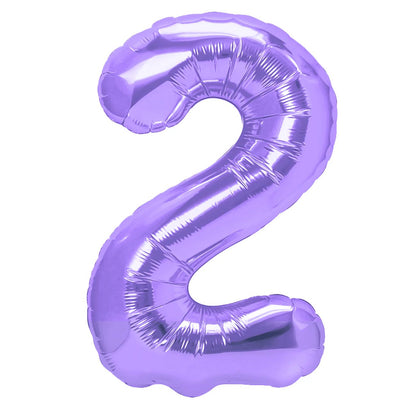 Baloane Folie Cifra 2, Mov - 100 cm (1 m), 142127