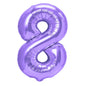 Baloane Folie Cifra 8, Mov - 100 cm (1 m), 142189