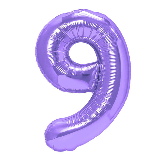 Baloane Folie Cifra 9, Mov - 100 cm (1 m), 142196