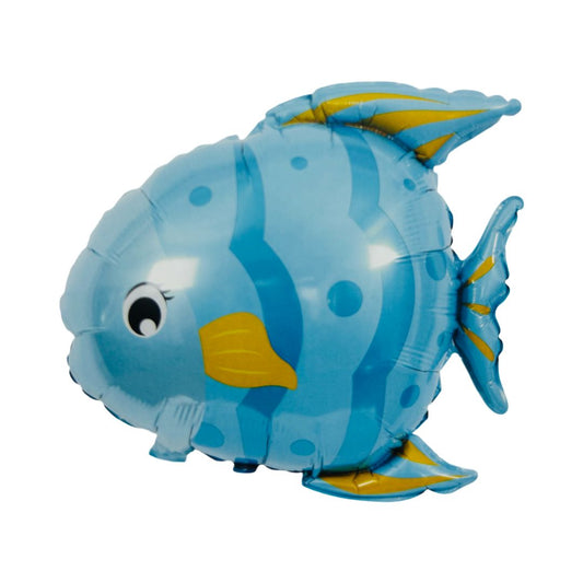 Balon Folie Figurina Peste, Albastru cu galben, 60 cm