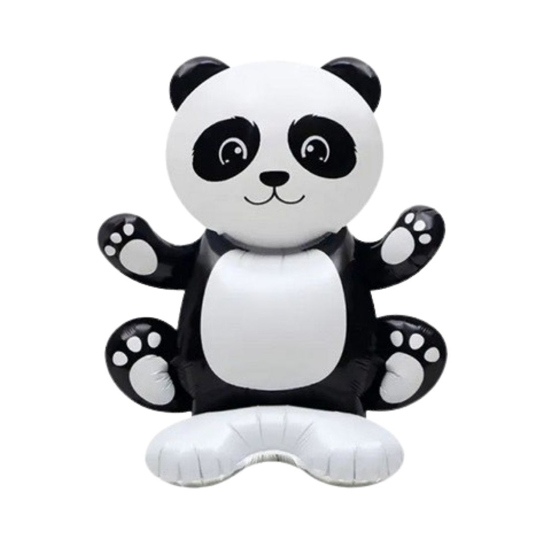 Balon Folie Figurina Ursulet Panda cu Suport, Dimensiune 42*35 cm