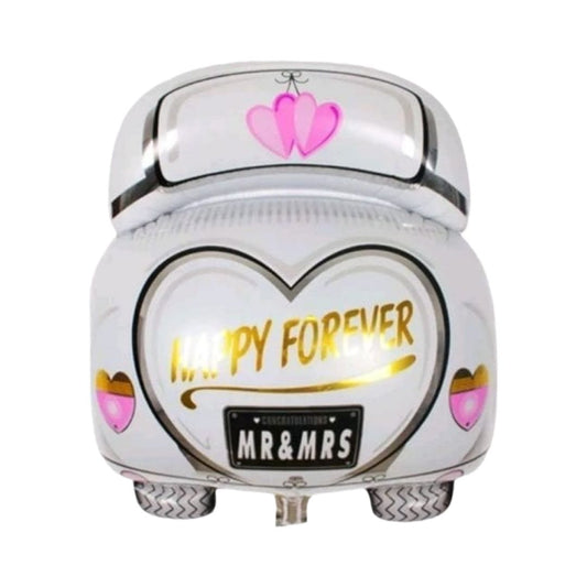 Balon Folie Masina Nunta “Happy Forever“ - 60 cm