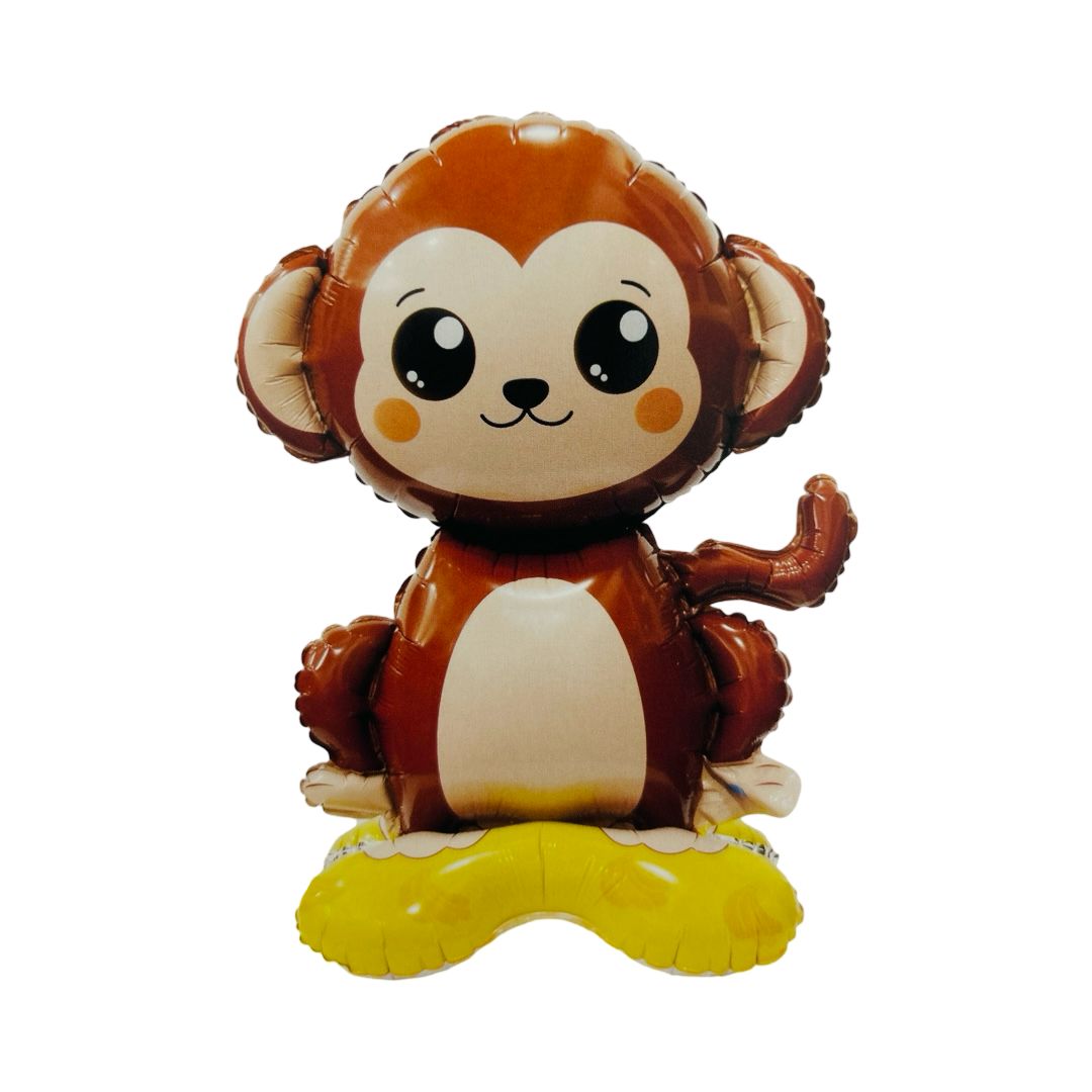Balon Folie Maimuta cu Suport, 45 cm