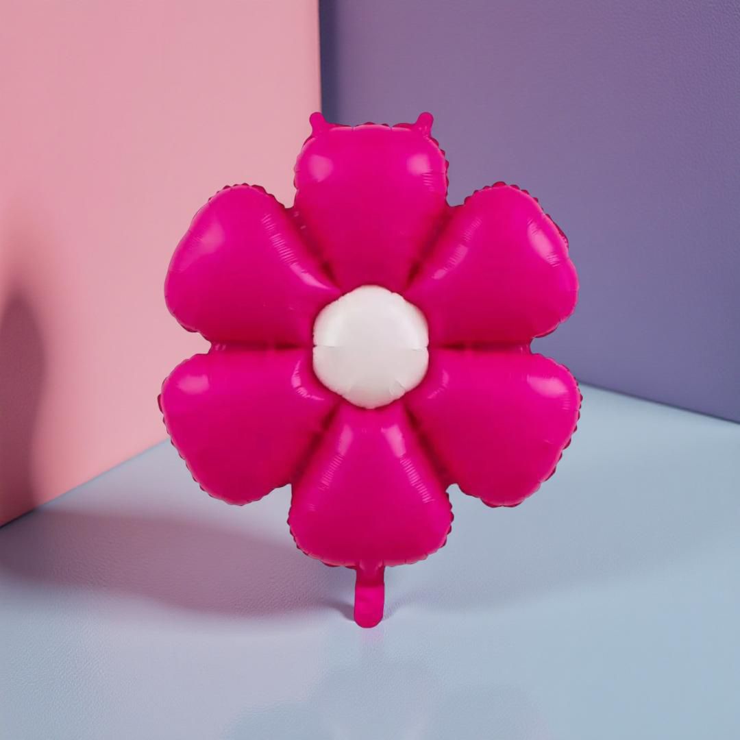 Balon Folie Floare Margareta, Culoare Ciclam, 77x66 cm