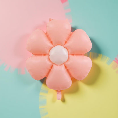 Balon Folie Floare Margareta, Culoare Piersica, 77x66 cm