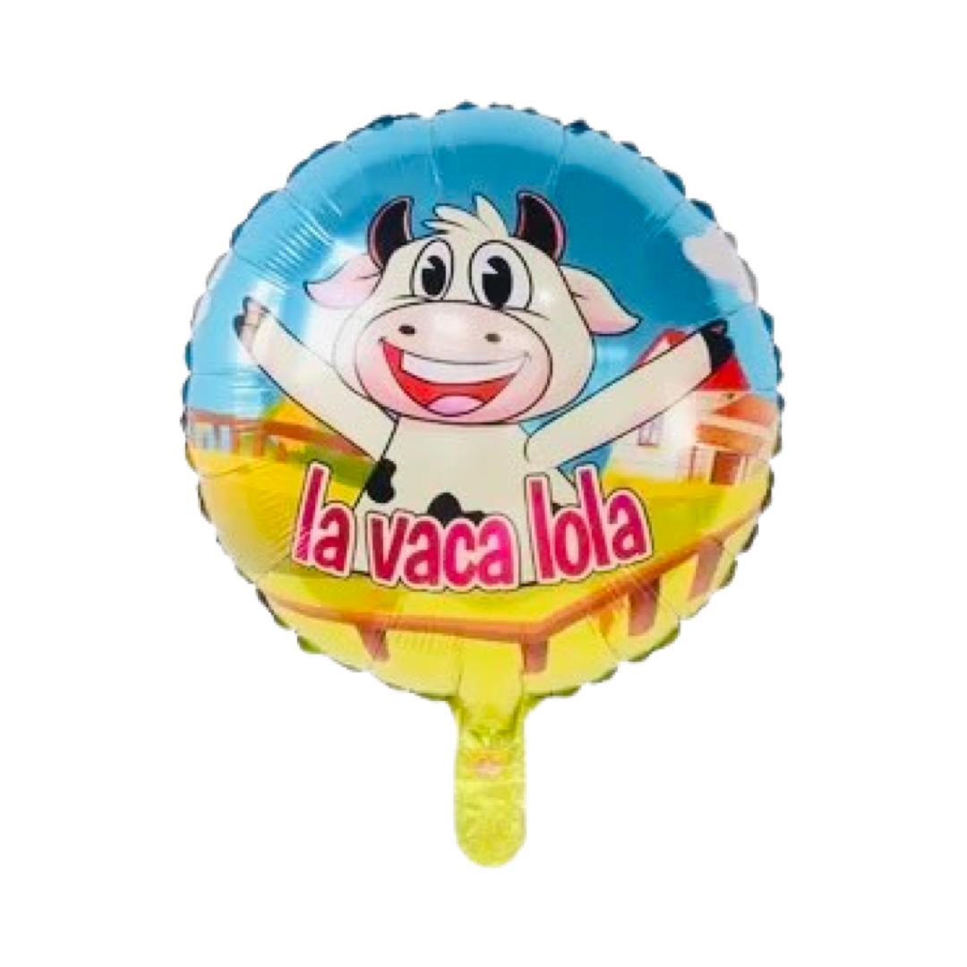 Balon Folie Rotund, Văcuța Lola, Dimensiune 45 cm
