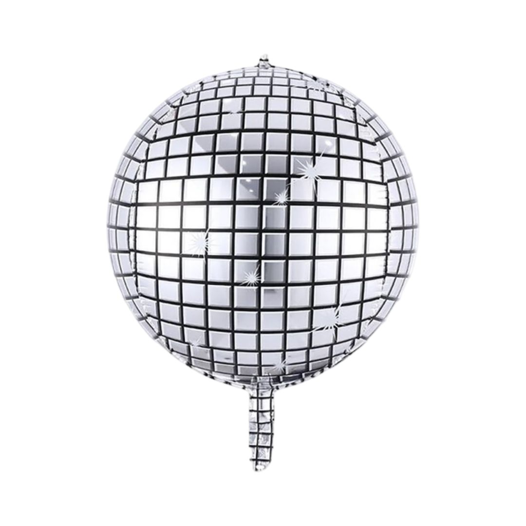 Balon Folie Sfera Disco Argintiu, 25 cm