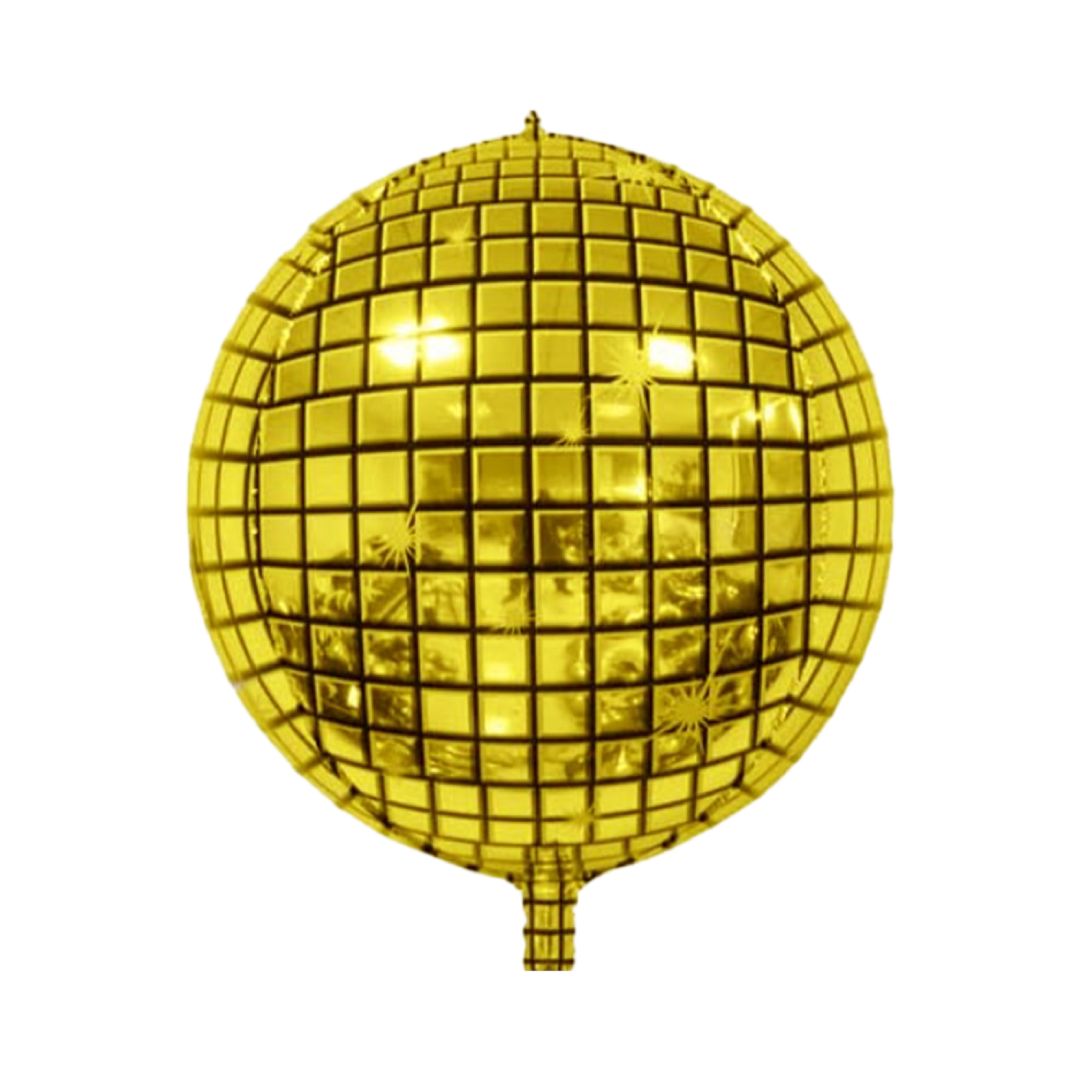 Balon Folie Sfera Disco Auriu, 80 cm