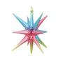 Balon Folie, Stea 3D Exploziva, Curcubeu Pastel, 66 cm