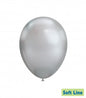 Baloane Latex Rocca, Soft Line Cromat SLC12.117, Culoare Argintiu 117, 30 cm - Set 50 buc