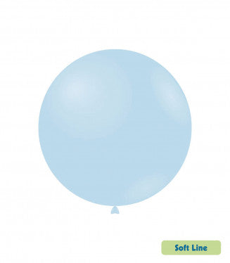 Baloane Latex Rocca, Soft Line Pastel SLP18.127, Culoare Baby Blue 127, 46 cm - Set 5 buc