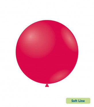 Baloane Latex Rocca, Soft Line Pastel SLP18.129, Culoare Rosu 129, 46 cm - Set 5 buc