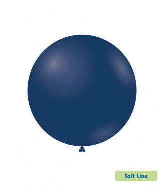 Baloane Latex Rocca, Soft Line Pastel SLP18.137, Culoare Midnight Blue 137, 46 cm - Set 5 buc