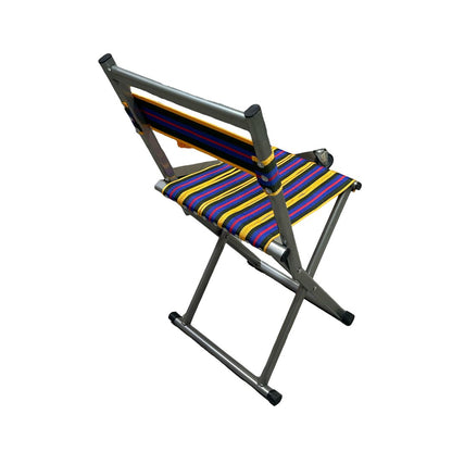 Scaun Pliabil Camping, 2 in 1, Multicolor, cu Spatar