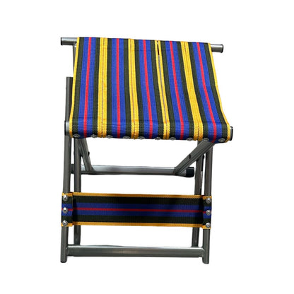 Scaun Pliabil Camping, 2 in 1, Multicolor, cu Spatar