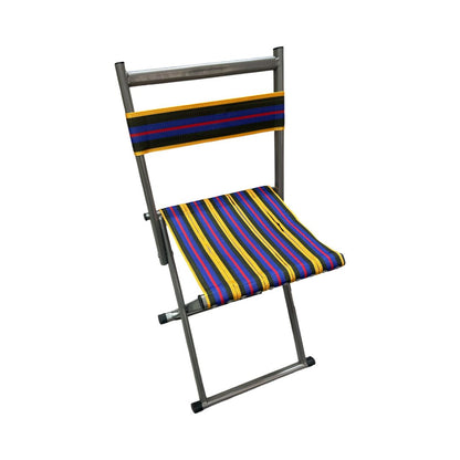 Scaun Pliabil Camping, 2 in 1, Multicolor, cu Spatar