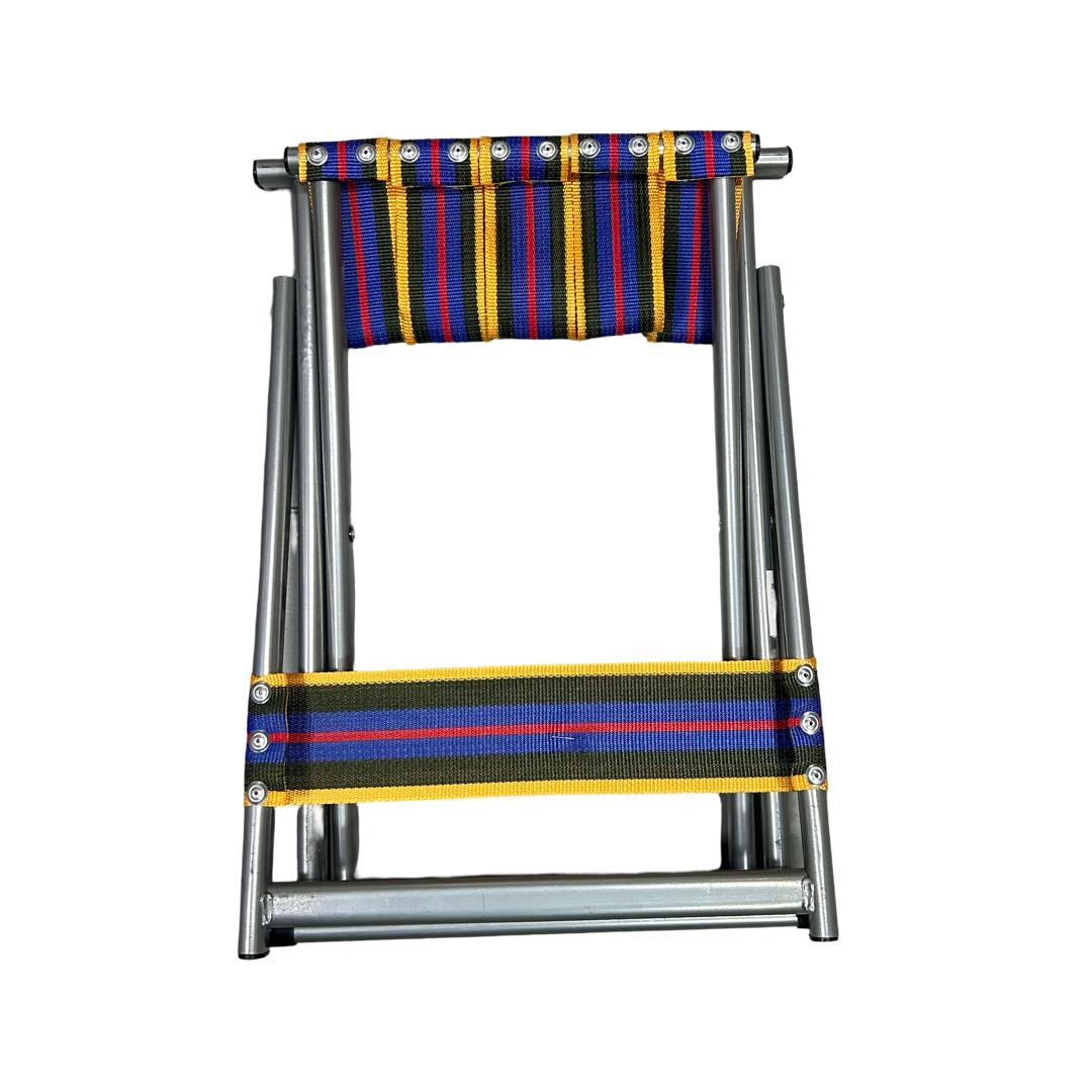 Scaun Pliabil Camping, 2 in 1, Multicolor, cu Spatar